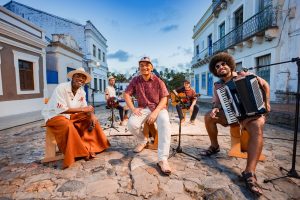 Gravação do projeto Dominguinho, em Olinda, com João Gomes, Mestrinho e Jota.pê - Foto: Divulgação